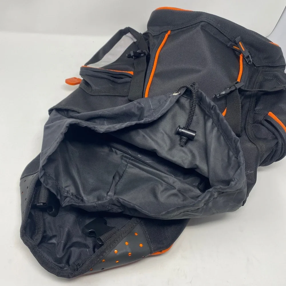Ibera PakRak Bicycle Pannier Bag Black Orange Quick Release Commuter Bike Bag